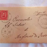 BUSTA DA MONTEGIORGIO A MAGLIANO DI TENNA  1892