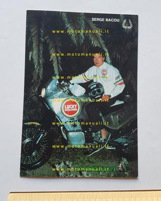 Bacou Cagiva Paris-Dakar 1988 cartolina originale