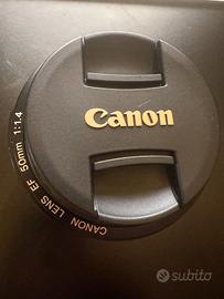 Canon EF 50mm f/1.4 USM – completo tappi.