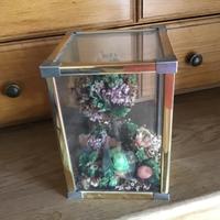 Composizione fiori secchi in contenitore