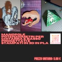 Manopole potenziometri chitarra e basso, stampa 3D