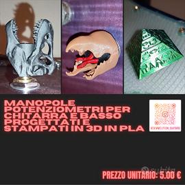 Manopole potenziometri chitarra e basso, stampa 3D