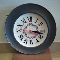 Orologio dipinto a mano cornice in peltro