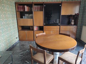 Mobili soggiorno studio in noce chiaro