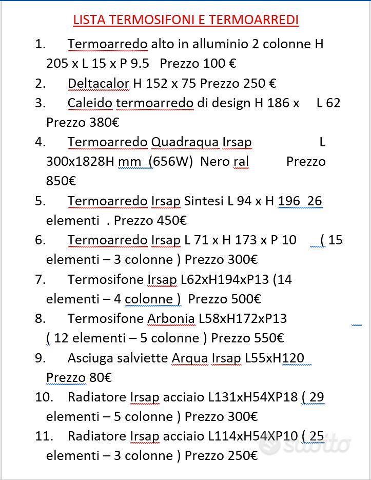 Porta acqua per termosifone - Arredamento e Casalinghi In vendita a Padova