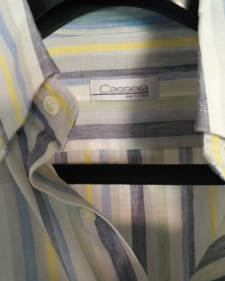 Camicia Cassera sartoriale manica lunga LINO tg M
