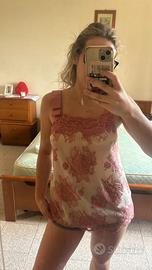 canotta in pizzo rosa Twinset