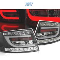 FANALI PER AUDI A6 C6 04-08 SEDAN LED NERI 7PIN