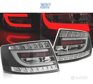 FANALI PER AUDI A6 C6 04-08 SEDAN LED NERI 7PIN