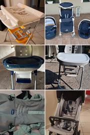 set passeggino,trio,seggioloni,fasciatoio ecc