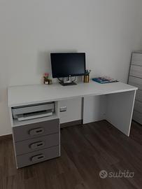 Scrivania mondo convenienza bianco e beige