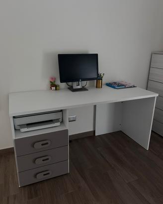 Scrivania mondo convenienza bianco e beige