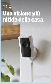 Videocamera ring plus 2k plug-in sistema allarme