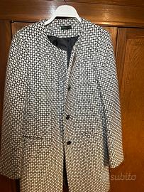 Cappotto BENETTON fantasia bianco-nero tg 40