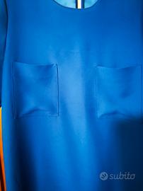 vestito bluette a tubino elegante marca Mango Basi