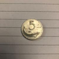 1 moneta da 5 lire