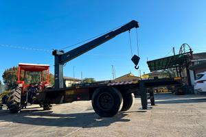 M96 Rimorchio targato con gru per imbarcazione e a