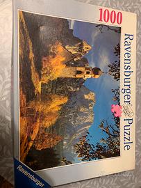 Puzzle Ranvensburger 1000 pezzi chiesa e montagne