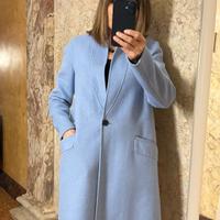 Cappotto Zara Basic - Azzurro Polver