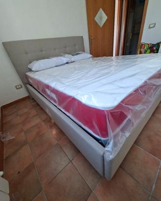 LETTO MATRIMONIALE IN TESSUTO CON MATERASSO H25