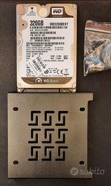 Hard Disk 320gb Wd Sata 2,5" WD3200BEKT + adatt.