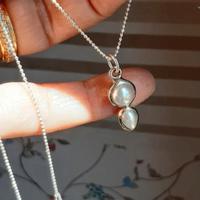 Collana con ciondolo perle - Arg. 925