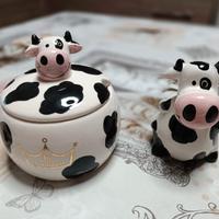 porta formaggio e orta stuzzicadenti mucca 