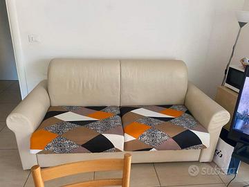 DIVANO LETTO 3 POSTI BIANCO AVORIO