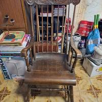 sedia a dondolo legno