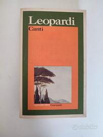 Canti - Giacomo Leopardi - Libro vintage