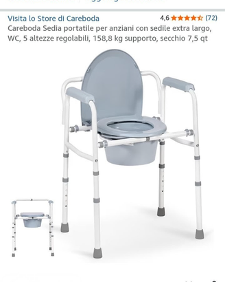 Sedia portatile per anziani