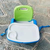 Baby base 2 in 1 rialzo per sedia bianca e verde