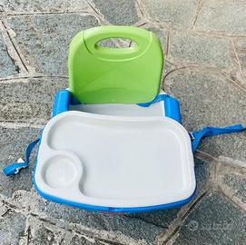 Baby base 2 in 1 rialzo per sedia bianca e verde