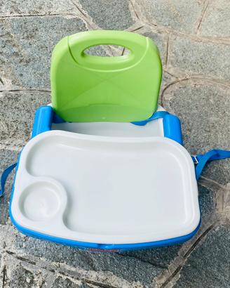 Baby base 2 in 1 rialzo per sedia bianca e verde