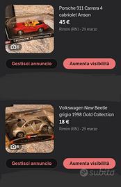 modellini macchine da collezione 