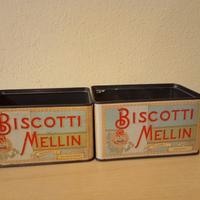 2 scatole latta  biscotti Mellin