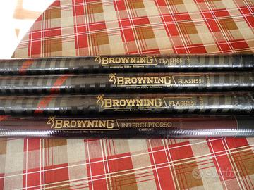 canne da pesca bolognesi browning vintage