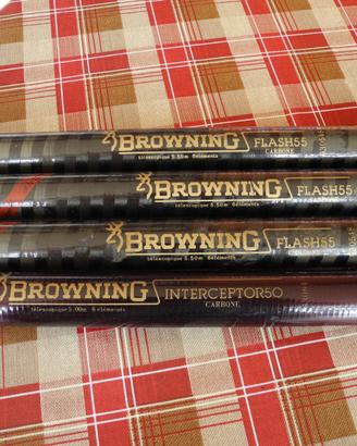 canne da pesca bolognesi browning vintage