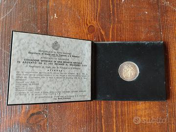 500 Lire Argento  Repubblica Di San Marino 1975