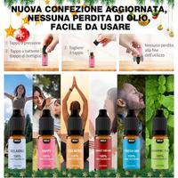 olii essenziali per aromaterapia, diffusori e corp
