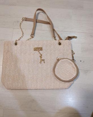borsa intrecciata paglia 
