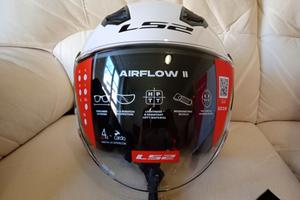 Casco LS2 Airflow II tg, XL Bianco + access