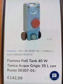 tanica acqua reflua per Camper XL Fiamma