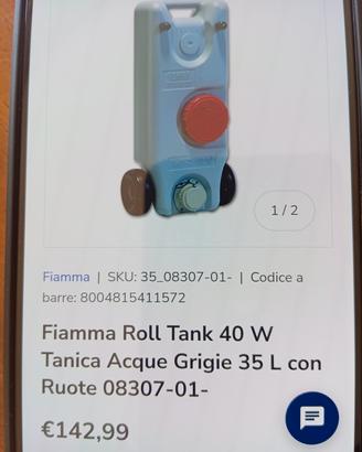 tanica acqua reflua per Camper XL Fiamma