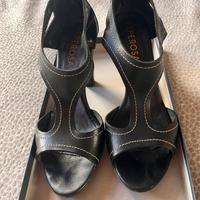 Sandali con tacco Peperosa, vera pelle, 39, blu