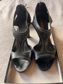 Sandali con tacco Peperosa, vera pelle, 39, blu