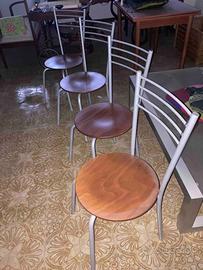 Sedie (4) metallo/legno