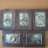 lotto bassorilievo argentato SENESI ACQUA 1970