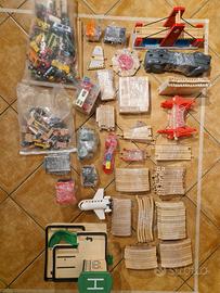 Treno in legno con tanti accessori