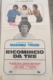 Locandina 33x70 Ricomincio da Tre, Troisi 1981